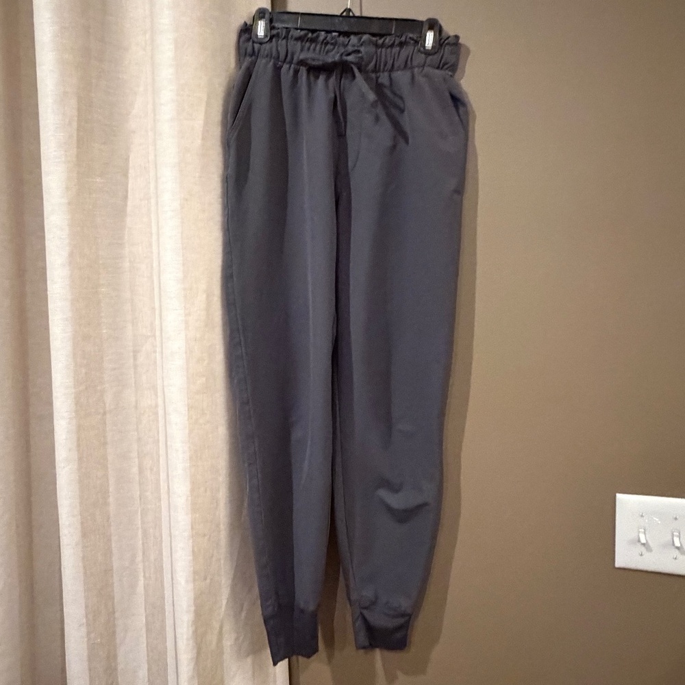Abercrombie & Fitch Women's Charcoal Drawstring Athletic Joggers, Size Small